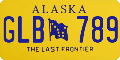 AK license plate GLB789