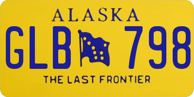 AK license plate GLB798