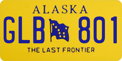 AK license plate GLB801
