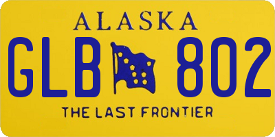 AK license plate GLB802