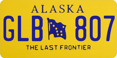 AK license plate GLB807