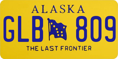 AK license plate GLB809