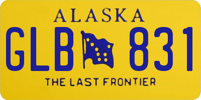 AK license plate GLB831