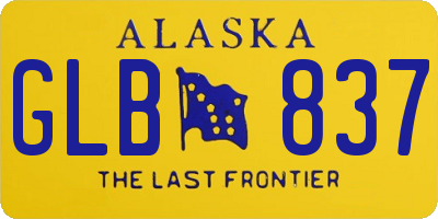 AK license plate GLB837