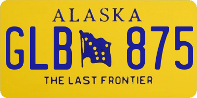 AK license plate GLB875