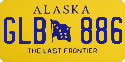 AK license plate GLB886
