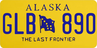 AK license plate GLB890