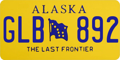 AK license plate GLB892
