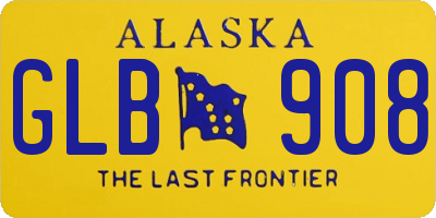 AK license plate GLB908