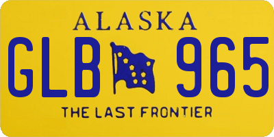 AK license plate GLB965