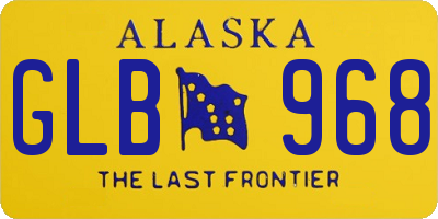 AK license plate GLB968