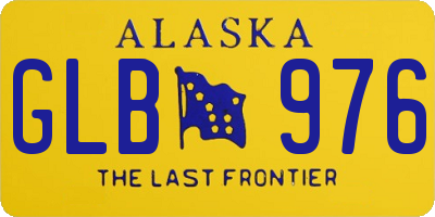 AK license plate GLB976