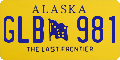 AK license plate GLB981