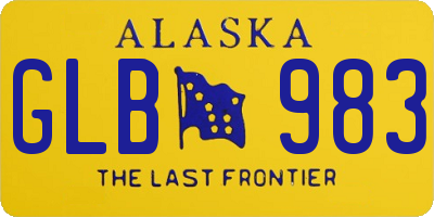 AK license plate GLB983
