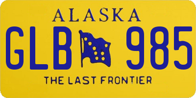 AK license plate GLB985
