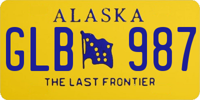 AK license plate GLB987