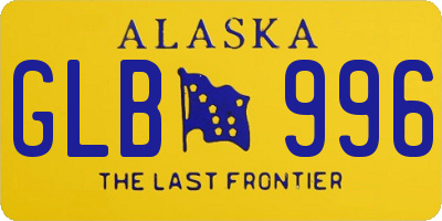 AK license plate GLB996