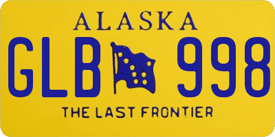 AK license plate GLB998
