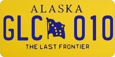 AK license plate GLC010