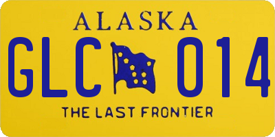 AK license plate GLC014