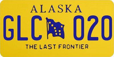 AK license plate GLC020