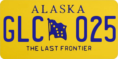 AK license plate GLC025