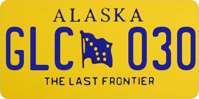 AK license plate GLC030