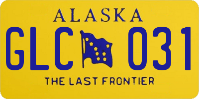 AK license plate GLC031