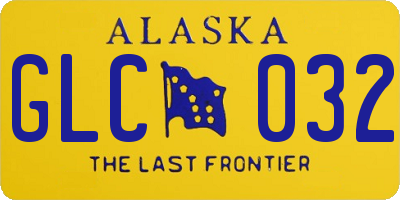 AK license plate GLC032
