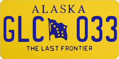 AK license plate GLC033