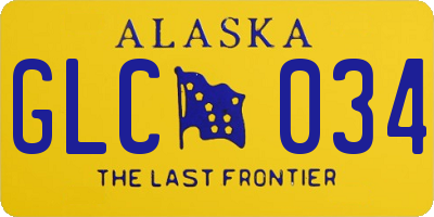 AK license plate GLC034