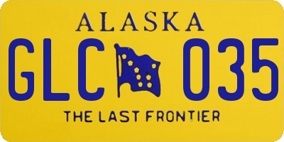 AK license plate GLC035