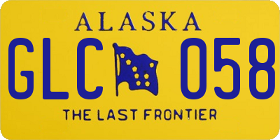 AK license plate GLC058
