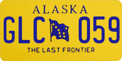 AK license plate GLC059