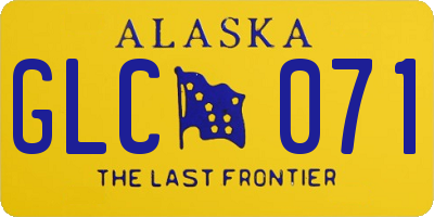 AK license plate GLC071