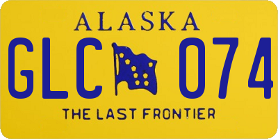 AK license plate GLC074