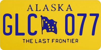 AK license plate GLC077