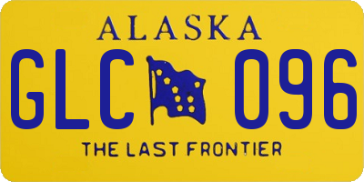 AK license plate GLC096