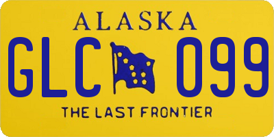 AK license plate GLC099