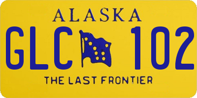 AK license plate GLC102