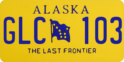 AK license plate GLC103