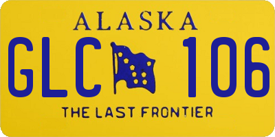 AK license plate GLC106
