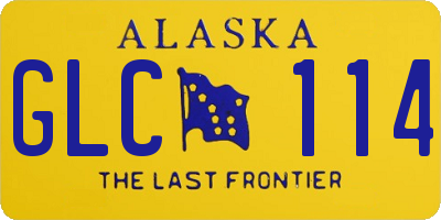 AK license plate GLC114