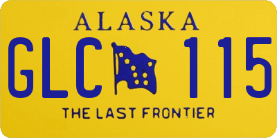 AK license plate GLC115