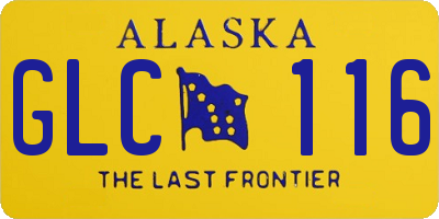 AK license plate GLC116