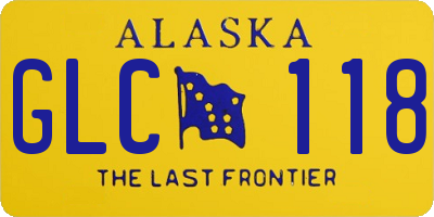 AK license plate GLC118