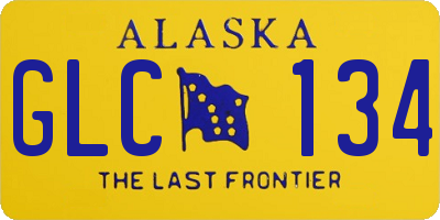AK license plate GLC134