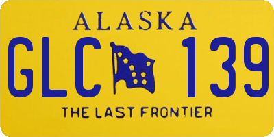 AK license plate GLC139