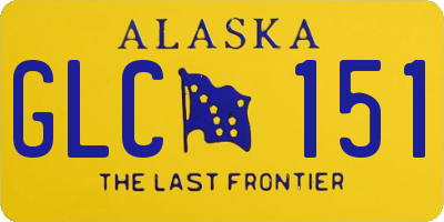 AK license plate GLC151