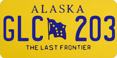 AK license plate GLC203
